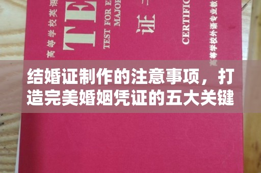 恭城结婚证制作的注意事项，打造完美婚姻凭证的五大关键点